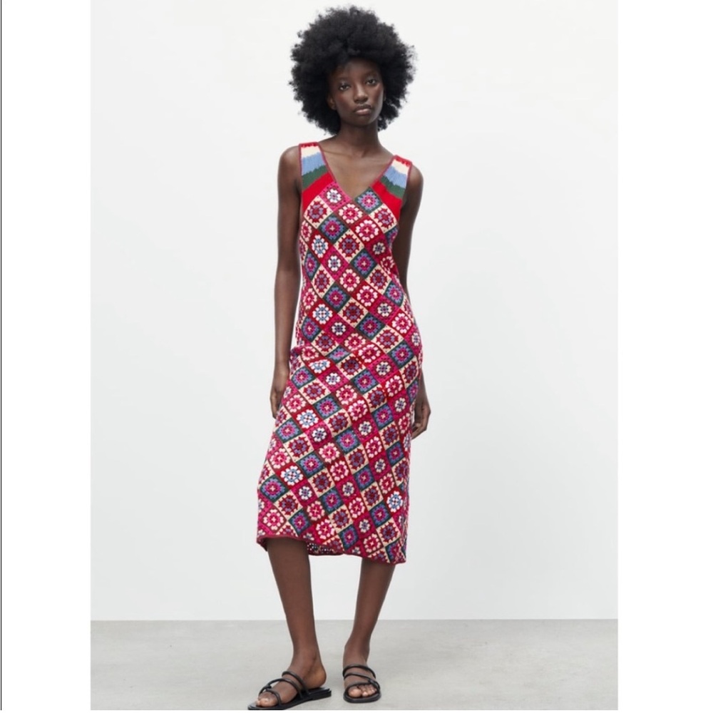 Zara Crochet Midi Summer Dress